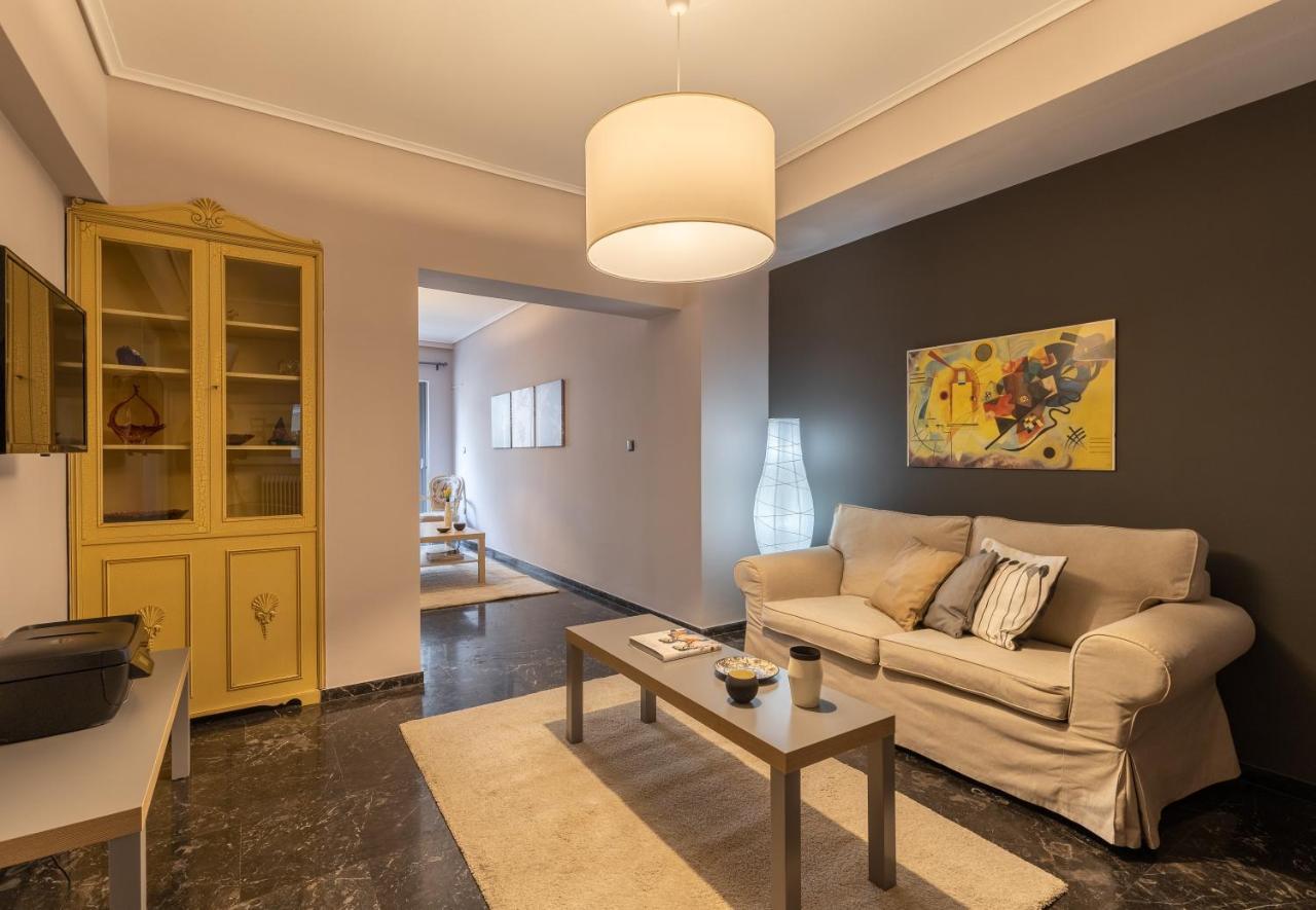 Tranquil Central Apt, Behind Athens Caravel Area Extérieur photo